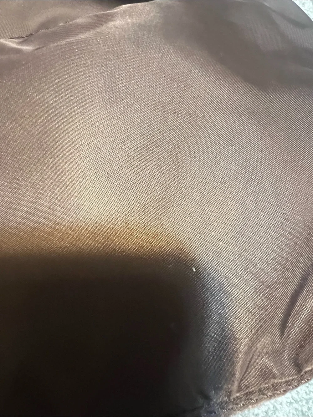 Velvet Brown Satin-Lined Handbag